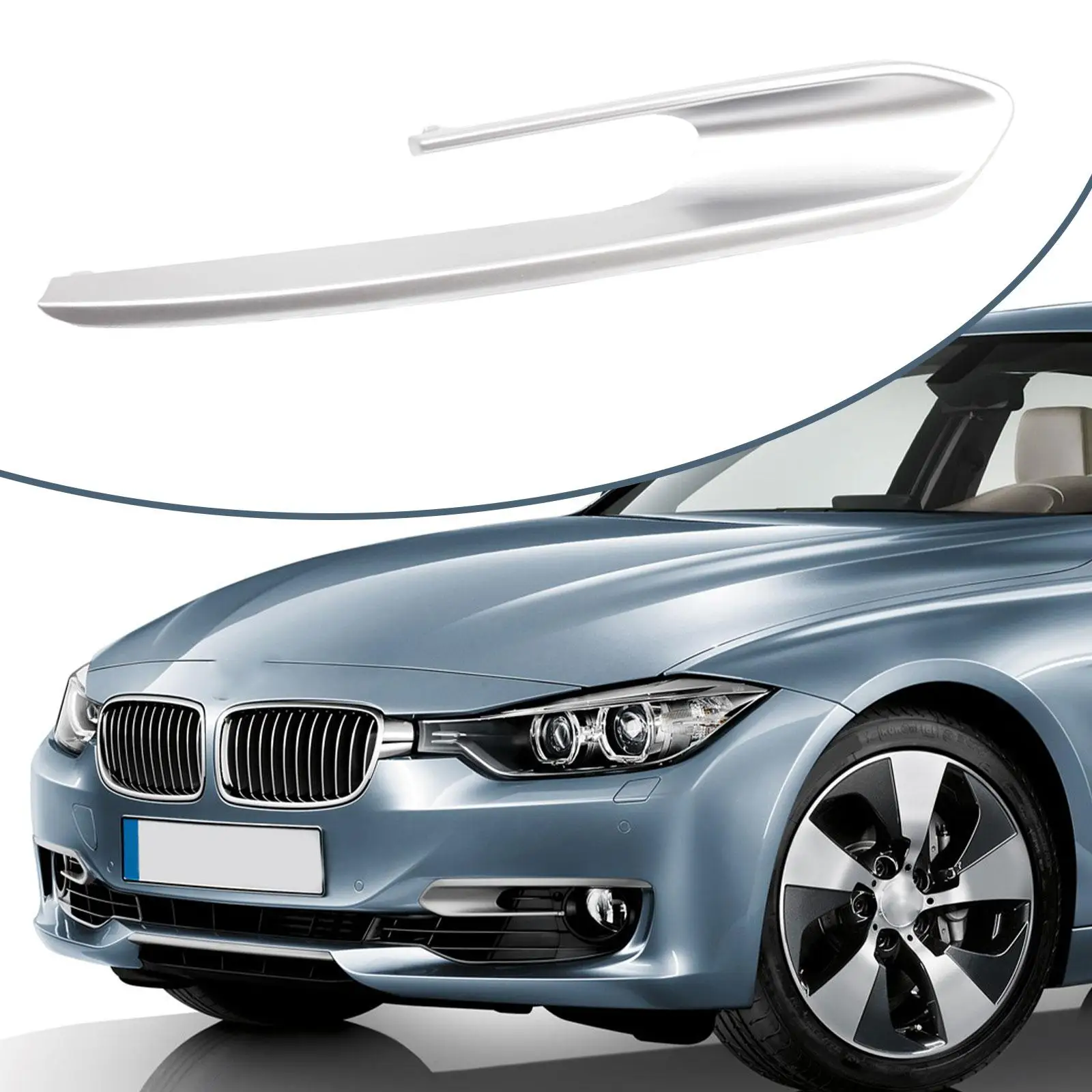 

ABS Car Lower Grille Trim Bumper Protective Strip for F30 F31 320i 328d Mesh Fog Cover Update