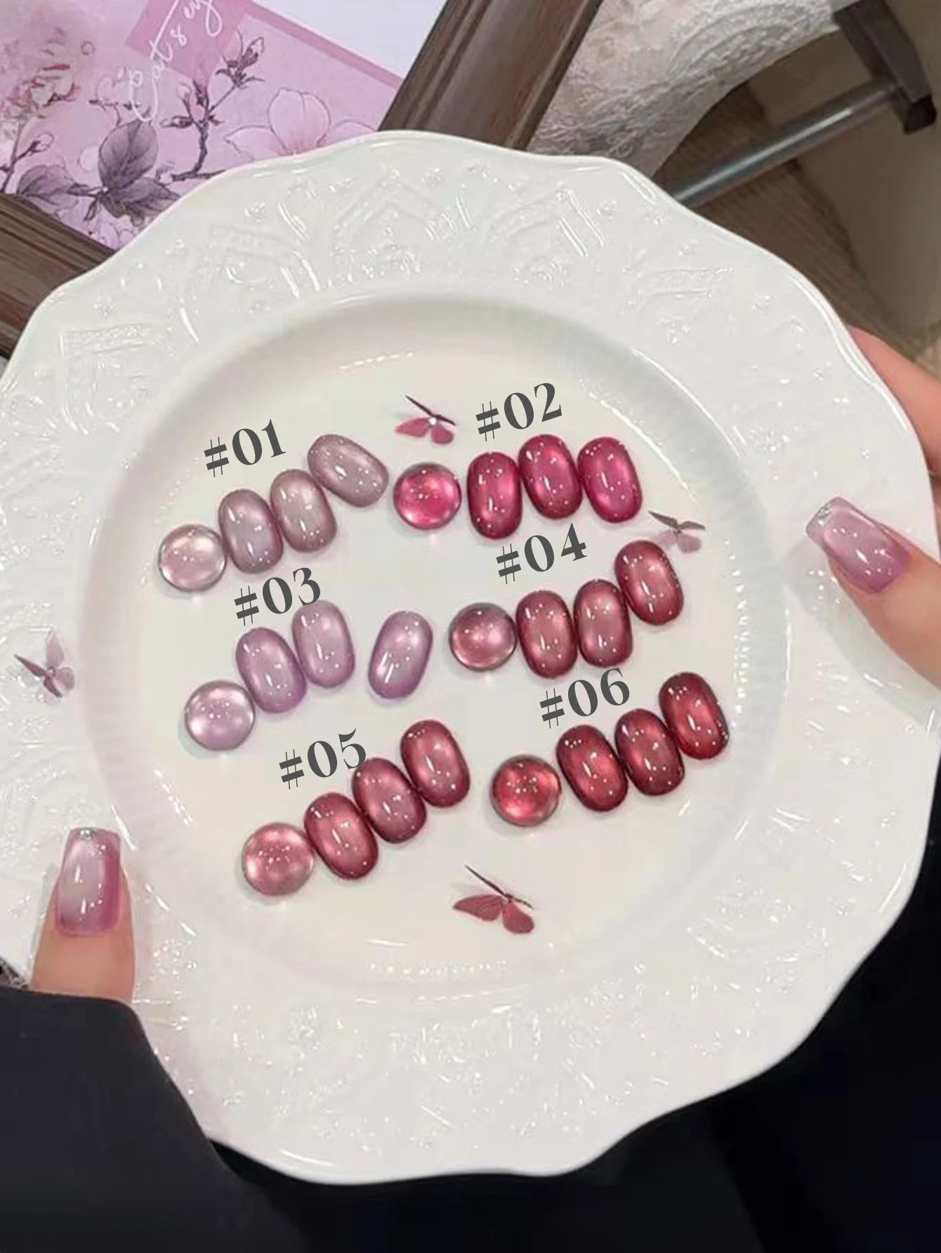 1-6 pièces 15ml automne ongles Sakura rose oeil de chat Gel vernis à ongles UV LED durcissement vacances femmes cadeau Nail Art fournitures quotidiennes ensemble de bricolage