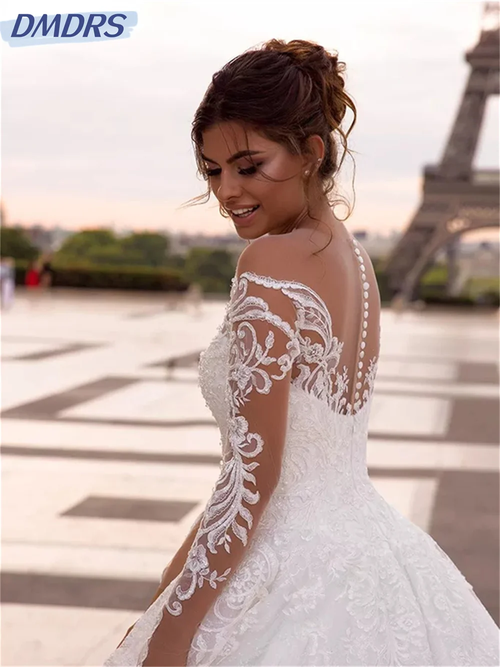 Romantic Wedding Dress 2024 Charming Strapless Bridal Dress Graceful Appliquéd Floor-length Dress Customized Vestidos De Novia