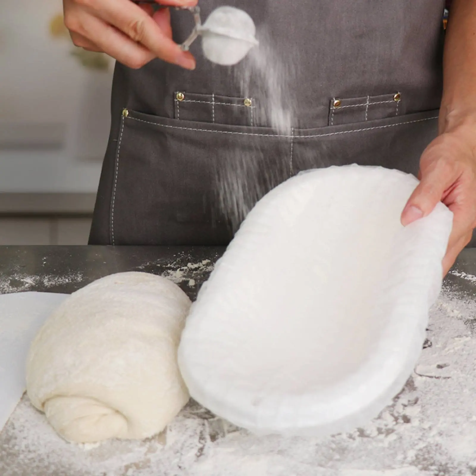 Cesta de fermentación de pan de material apto para uso alimentario, Banneton, cuenco para fermentación de mezcla de pan, control de humedad, levadura, levantamiento de pan