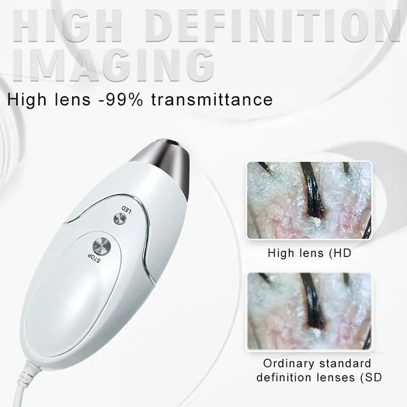 2025 HD Digitaler Hautanalysator, professioneller Kamera-Detektor für die Kopfhaut, Haarfollikelöl, Feuchtigkeitstestgerät, 10-Zoll-Hauttester