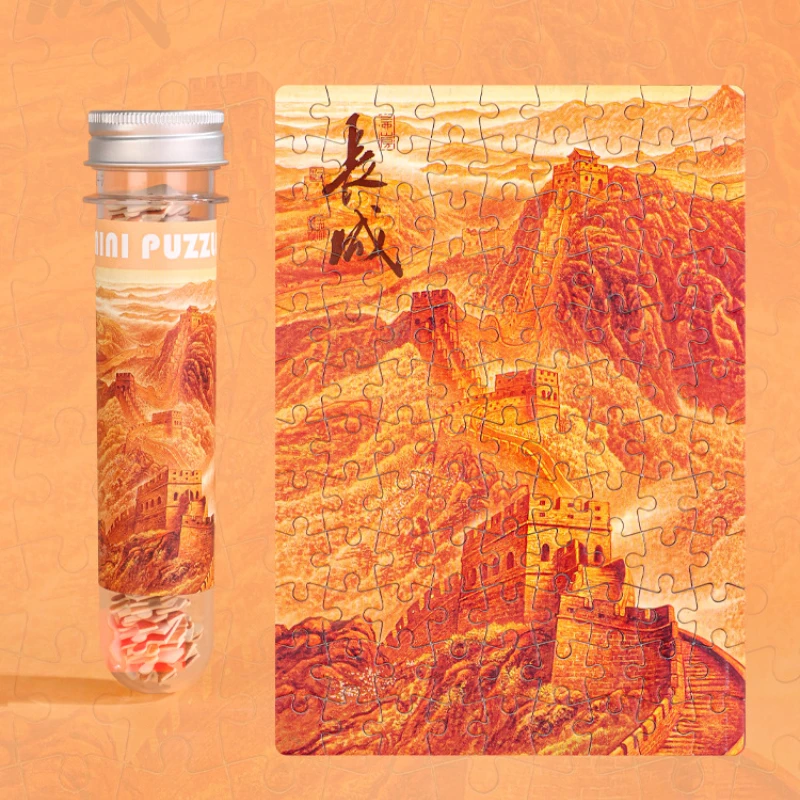 Rompecabezas de papel de 108 piezas, manchas escénicas famosas de China, la gran muralla de la ciudad, puntos de referencia, creaciones culturales de Pekín, recuerdos de ToysTravel
