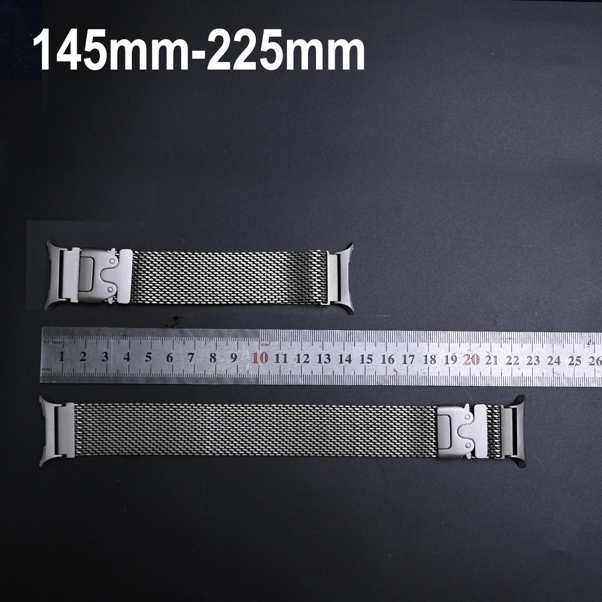 100% reines Titanarmband für Samsung Galaxy Watch Ultra 2&1 47mm Herren Milanaise-Schlaufenarmband mit sicherer Fallschirmschnalle VWAR 22mm Correa – Detail 5