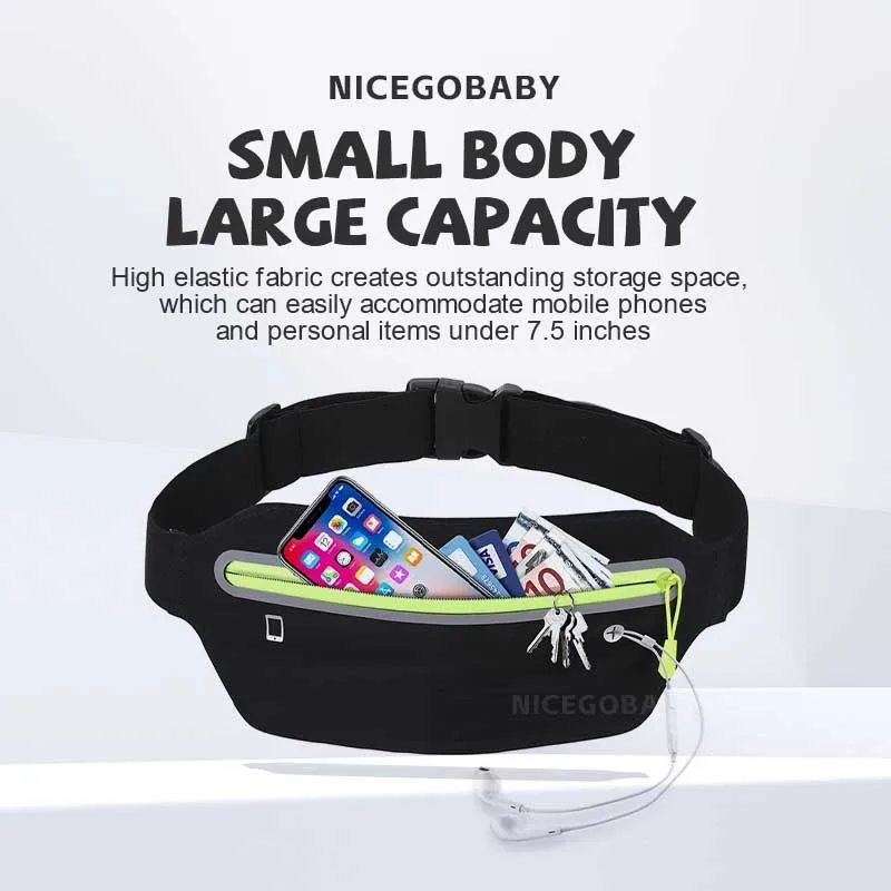 Marsupio sportivo multifunzionale da corsa all'aperto cellulare da uomo e da donna fitness tasca invisibile impermeabile ultrasottile