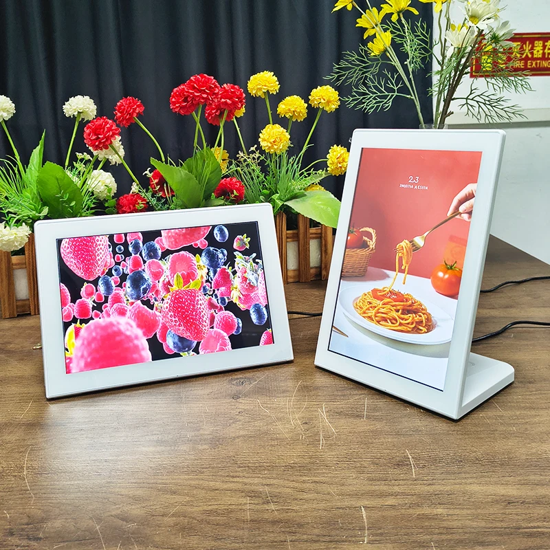 Touch LCD advertising display 10.1 inch USB menu billboard Android digital menu board wall-mounted exhibition display stand
