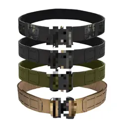 2 Inch Tactical Belt Molle Combat Battle Belt Double Layer Metal Buckle Fighter Belts combat belt quick molle battle belt