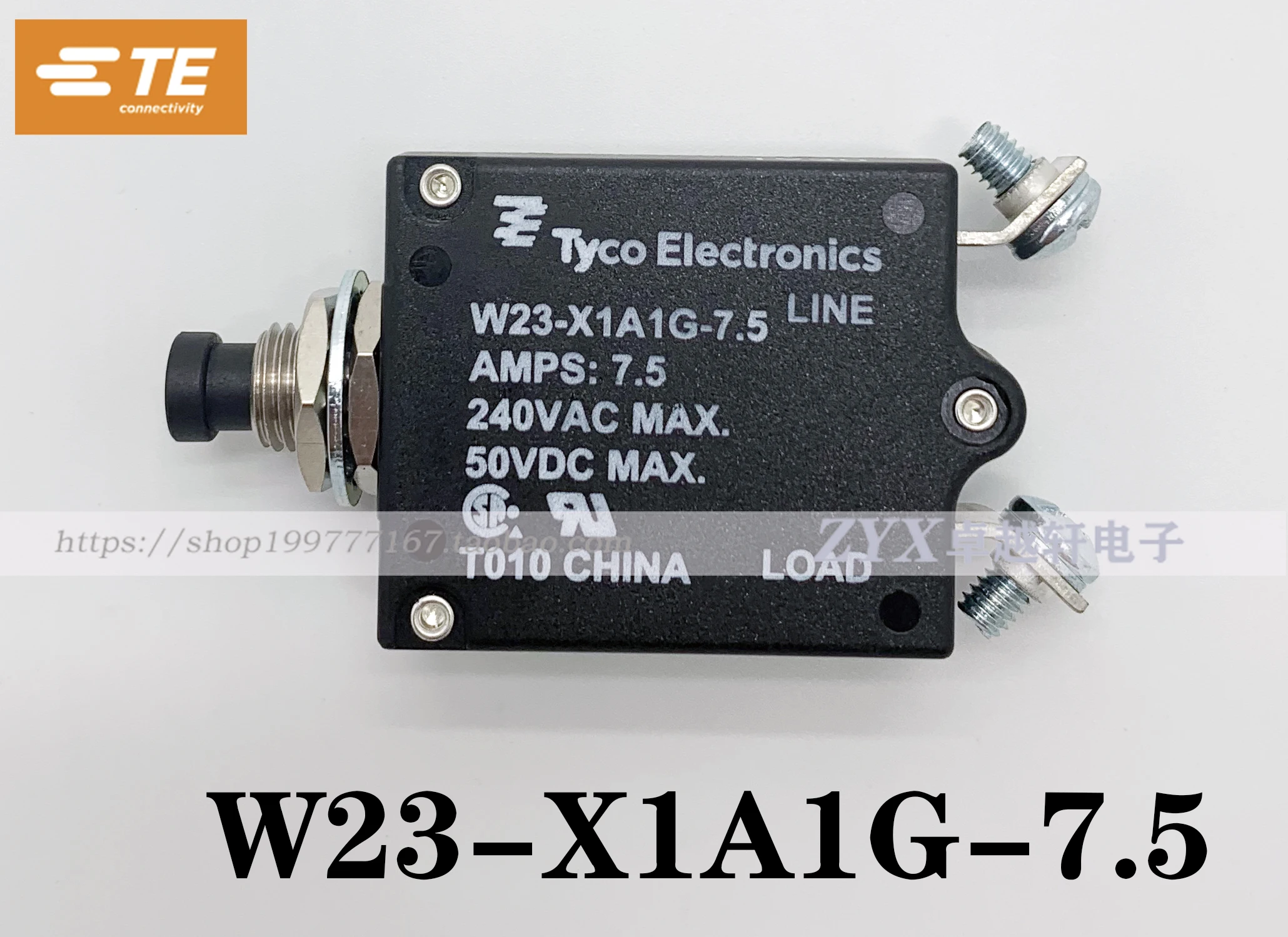 Te W23-X1A1G-7.5 7.5a 7-1393246-7ネジ付き機器用コンベヤー回路ブレーカー