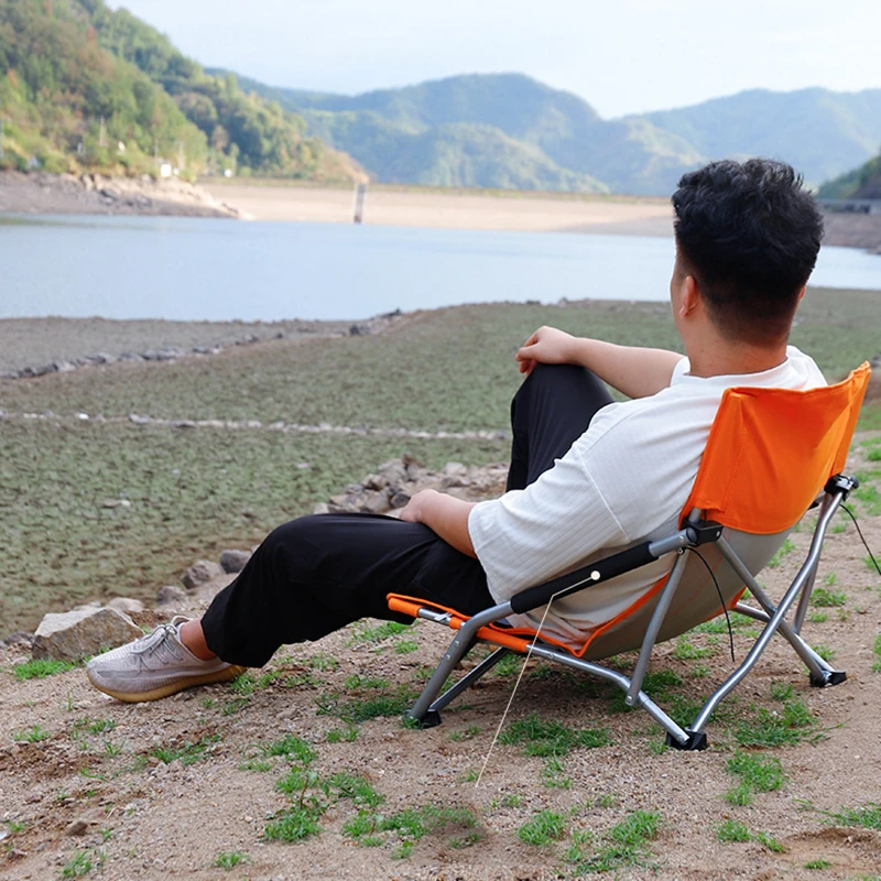 Outdoor Beach Chairs Portable Folding chair Backrest and Cup Holder For Camping Fishing Travel BBQ Foldable Furniture Picnic