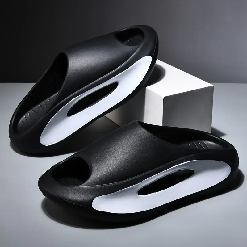 

Summer Men Slippers Platform Slippers EVA Soft Bottom Indoor Home Slides Lightweight Beach Shoes Outdoor Non Slip Women Slippers