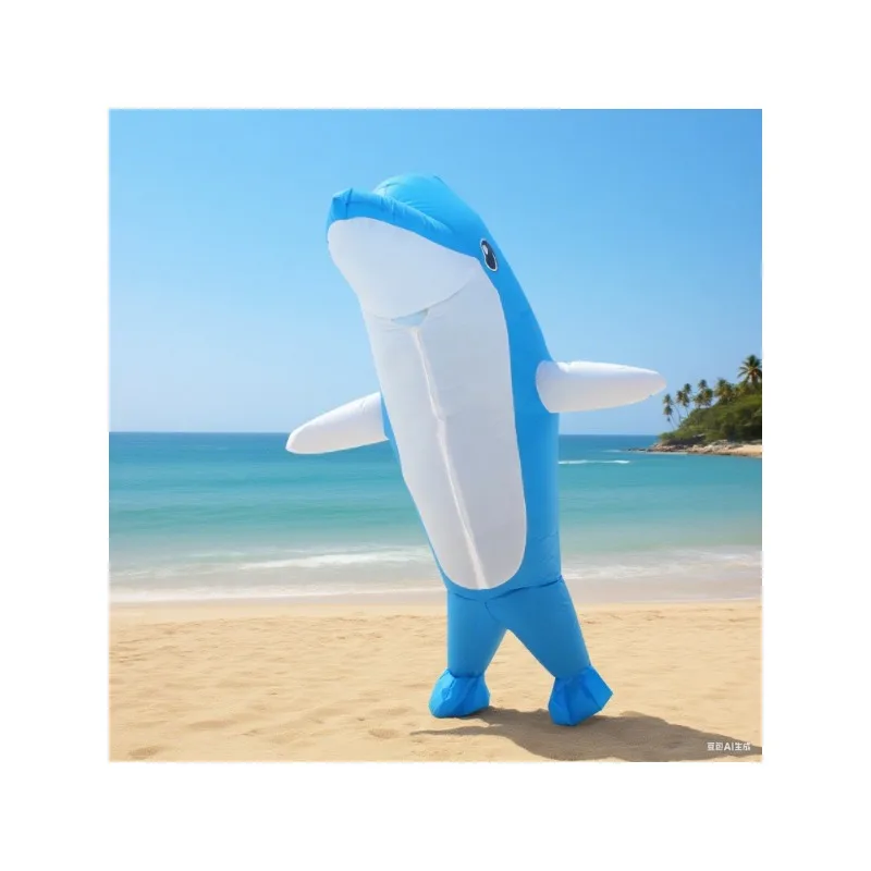 

Новый надувной костюм дельфина, надувной комбинезон дельфина, надувной через воздух, веселье, нарядное платье, вечеринка для косплея