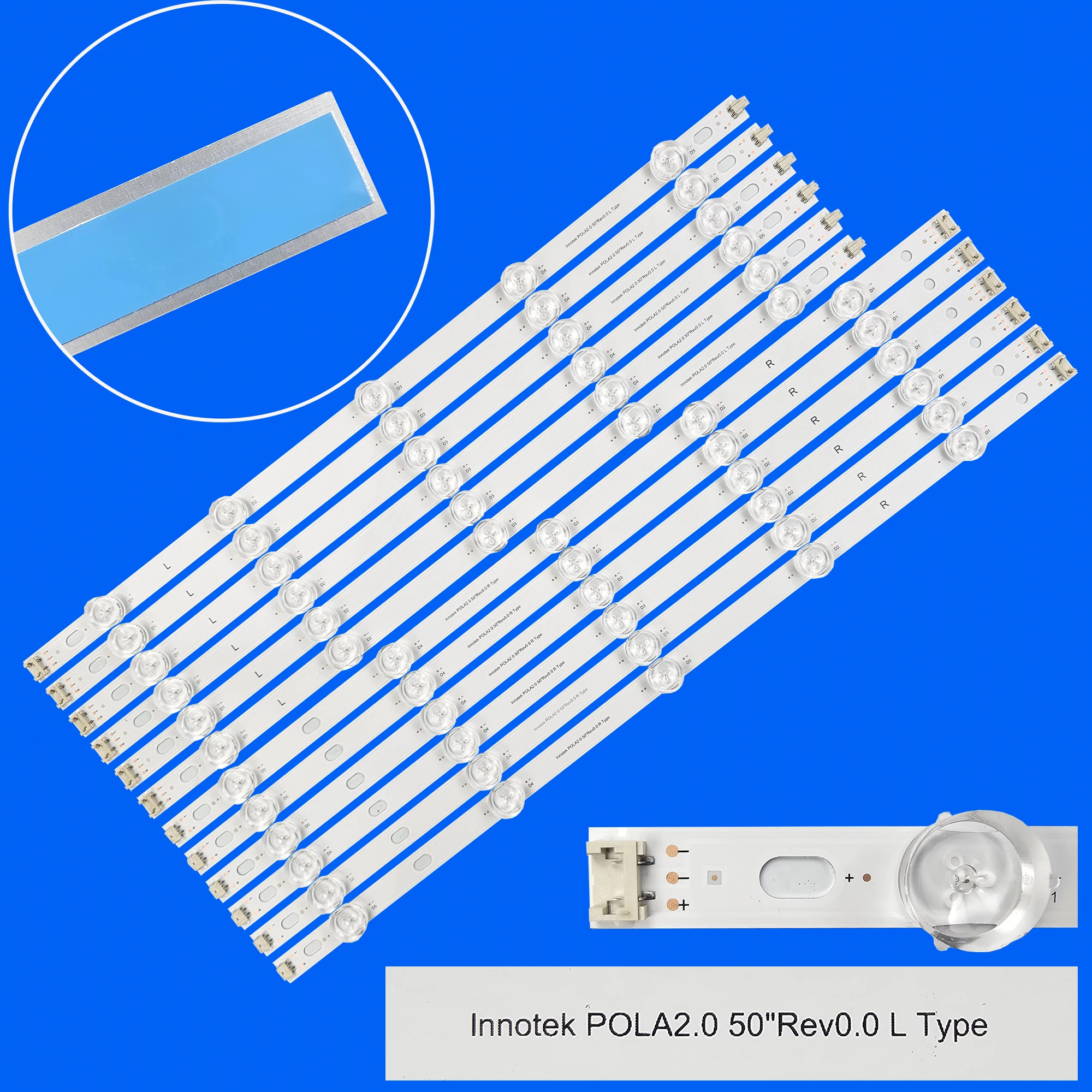 Tira de LED para iluminación trasera para INNOTEK POLA2.0 50 50LN5100UB 50LN5200UB 50LN5310UB 50LN5400UA HC500DUN-VCFP1-11XX POLA2.0 50