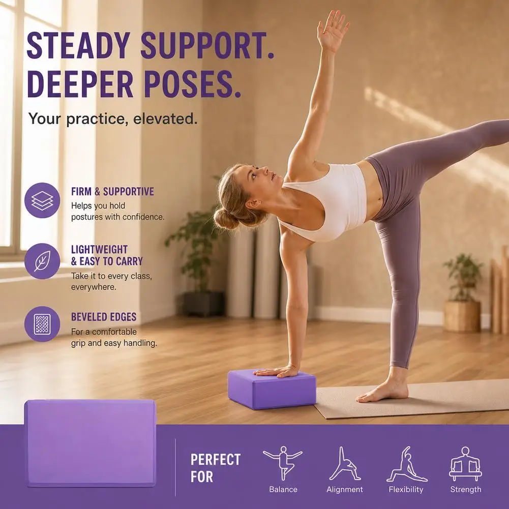 2/4PCS Gym Foam Brick Training Exercise Fitness Equipment Dance Yoga Auxiliary Tool Stretching Body Shaping EVA Yoga Blocks