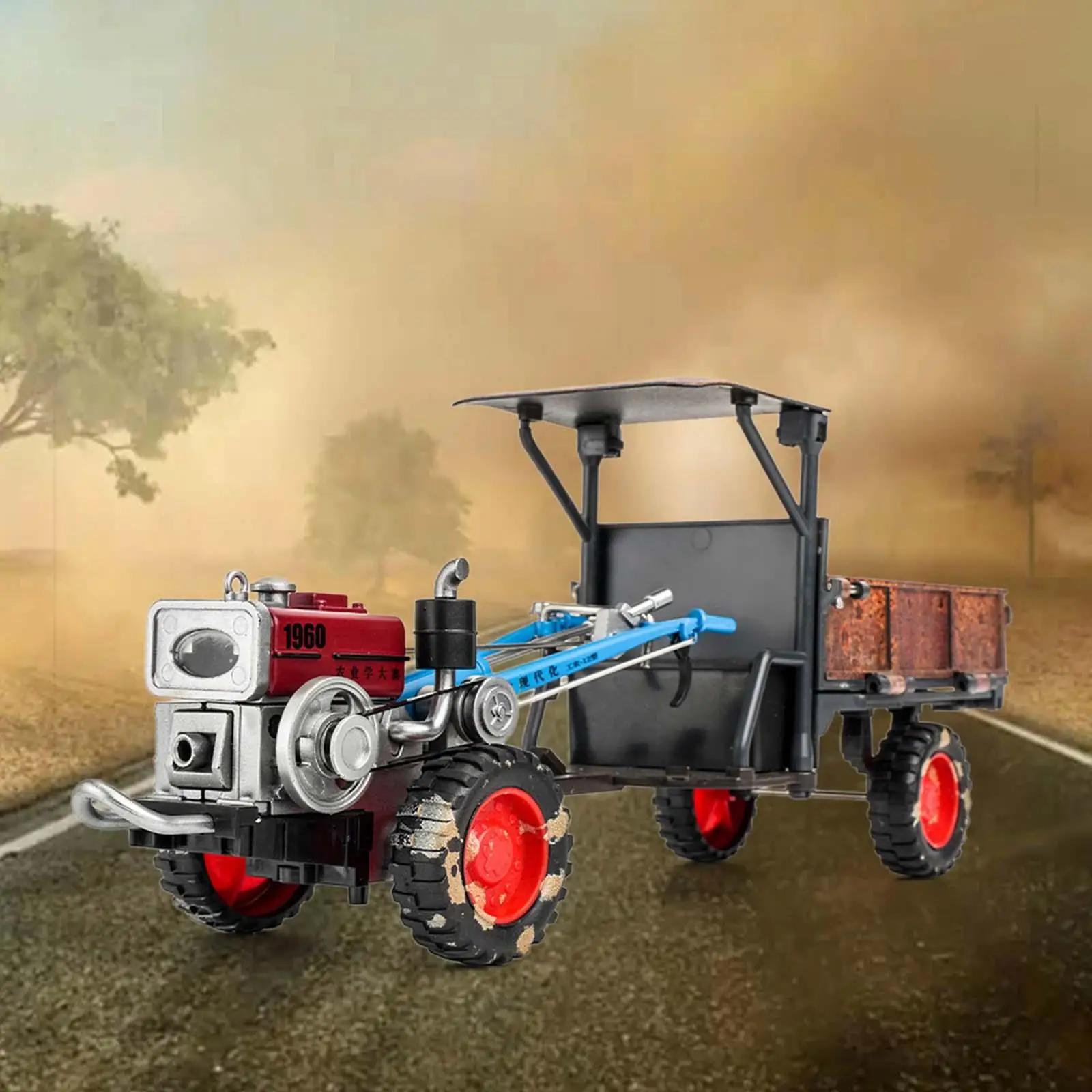 Diecast Tractor Alloy Model Early Learning Prop Ornaments Kids Play Tractors for Birthday Party Festivals Xmas Kids Gifts