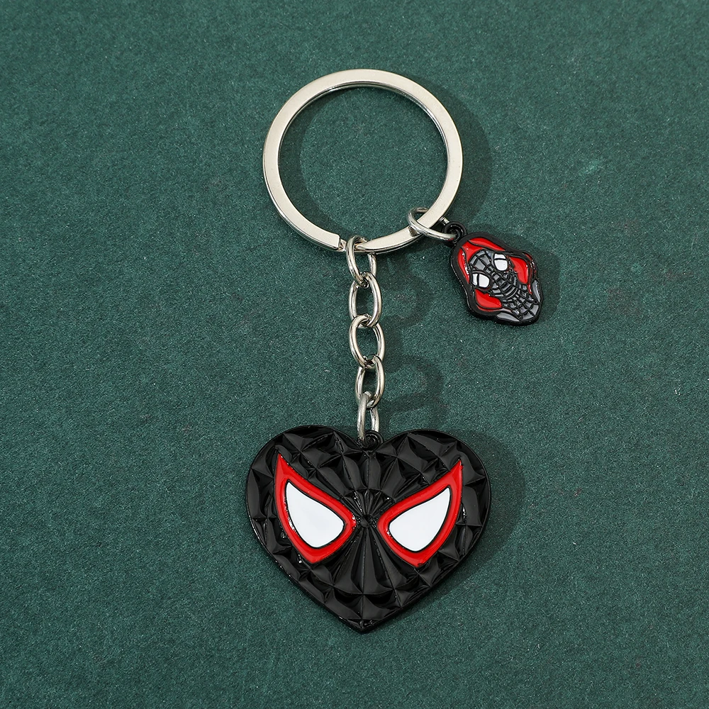 Marvel Spiderman Mask Keyring Superhero Spiderman Keychain Pendant schoolbag Ornament Gifts For Friendsss