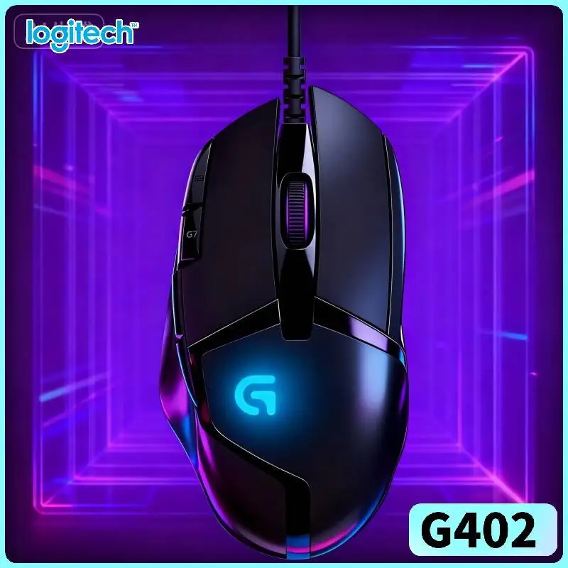 Logitech G402 Wired Gaming Mouse Fusion Engine Tech 4000 DPI 1ms Response Anti-Slip Comfortable Gaming Grips