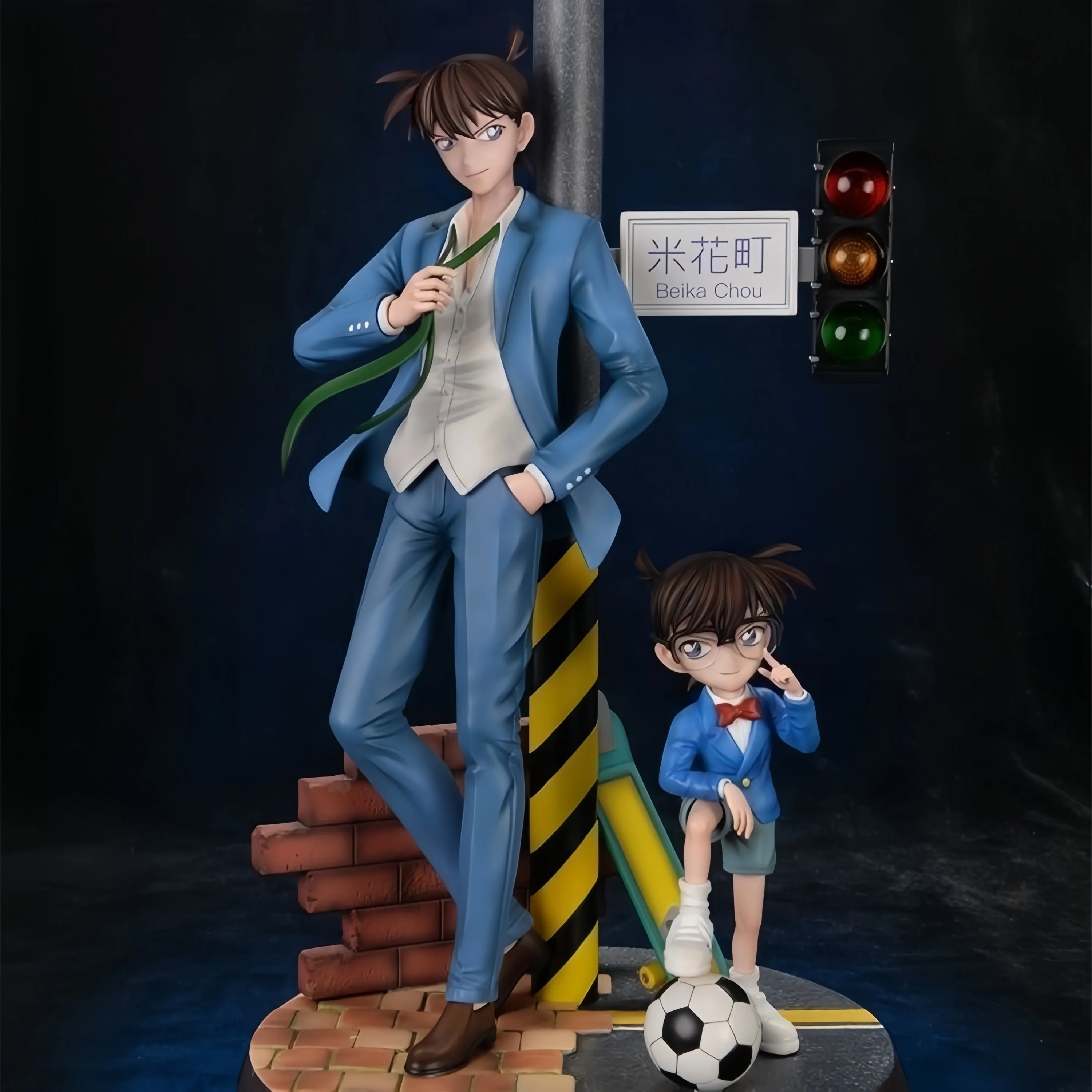 In Stock Anime Figures Detective Conan Kudou Shinichi Mouri Ran Haibara Ai Pvc Figure Doll Collection Display Toys Model Gifts