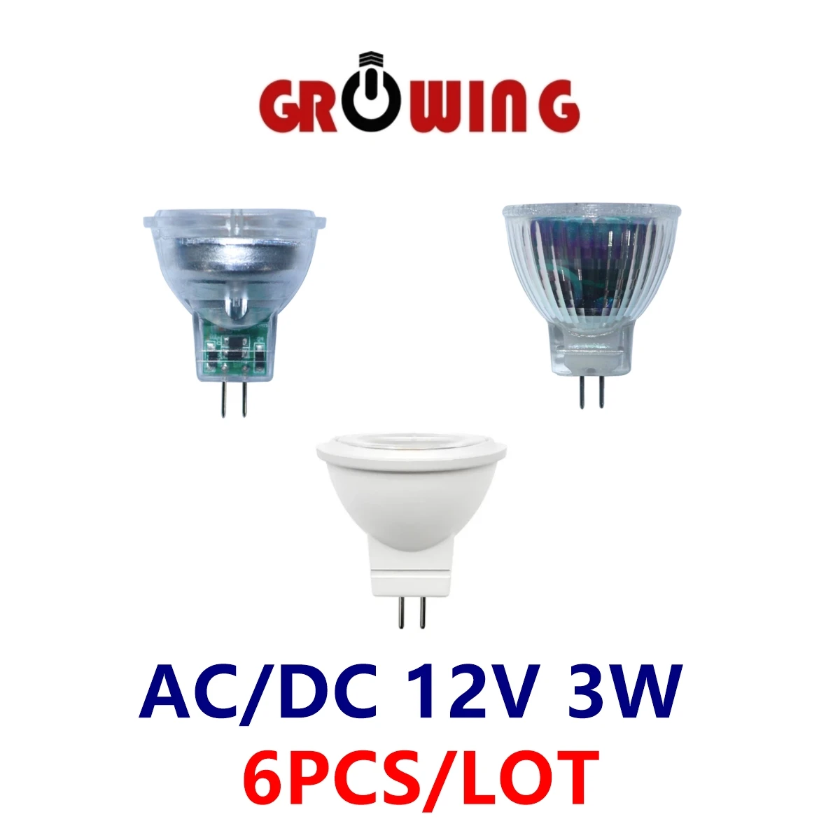 

6pcs Mr11 GU4.0 Led Bulb Spotlight AC/DC 12V 3W 3000K-6000K Warm White For Ceiling Lights Replace Halogen Lamp 20w Energy Saving