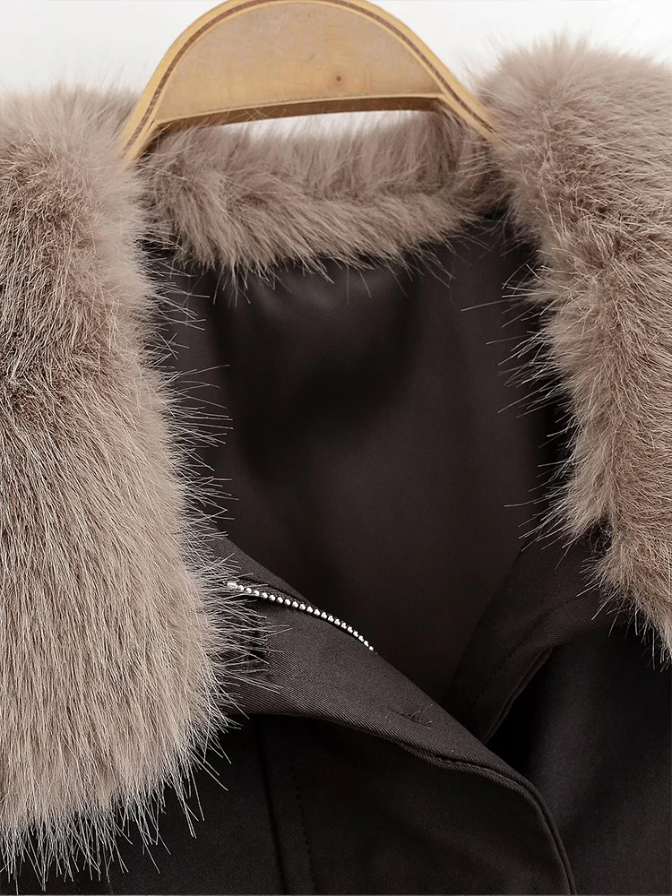 유럽 스타일 신상 여성 패션 다용도 심플 탈부착 가능한 퍼 칼라 윈드브레이커 재킷