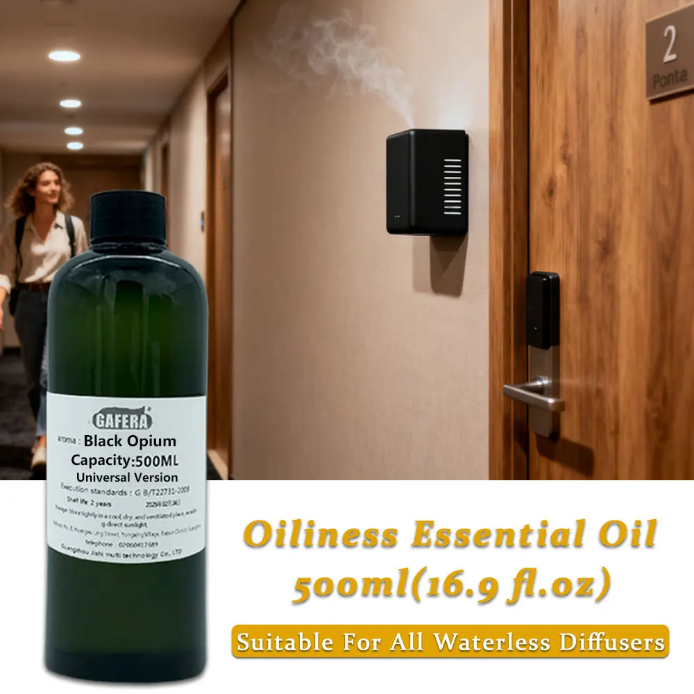 

GAFERA 500 мл (16,9 жидких унций), черное эфирное масло Opium/ледяного века/шаратона, ароматический диффузор для отеля/туалета/комнаты, пополняющее масло для ароматерапии