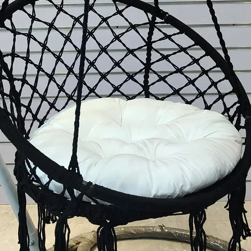 Outdoor Seat Cushion Chair Pads Round Solid White Color Patio Seat Cushion for Rattan Chairs Hanging Basket Chair Wicker Chair C