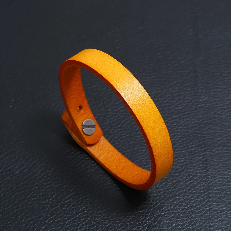 Retro Ethnic Style Handmade Genuine Leather Wristband Cowhide Bracelet Men Internet Famous Personalized Versatile Luxury Jewelry