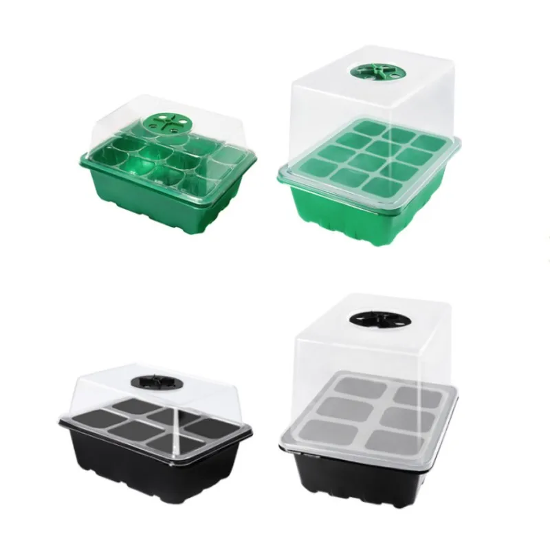 New 12 Hole Seedling Trays Tools Seed Starter Pots Plant Flower Grow Box Propagation for Gardening Grow Starting Germination Box