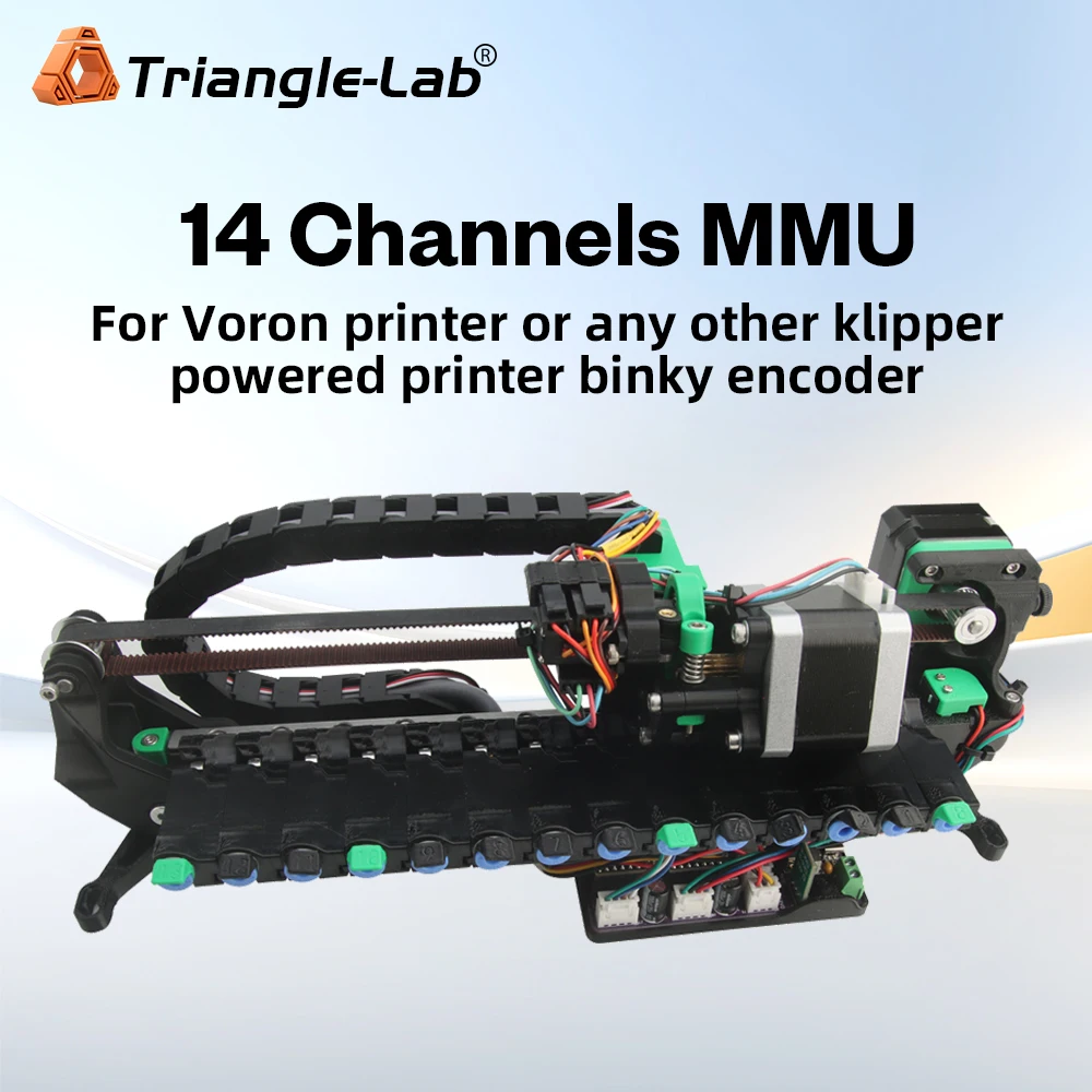 Trianglelab TradRack 14 Channels MMU System for Voron Printer or Any Other Klipper, Binky Encoder