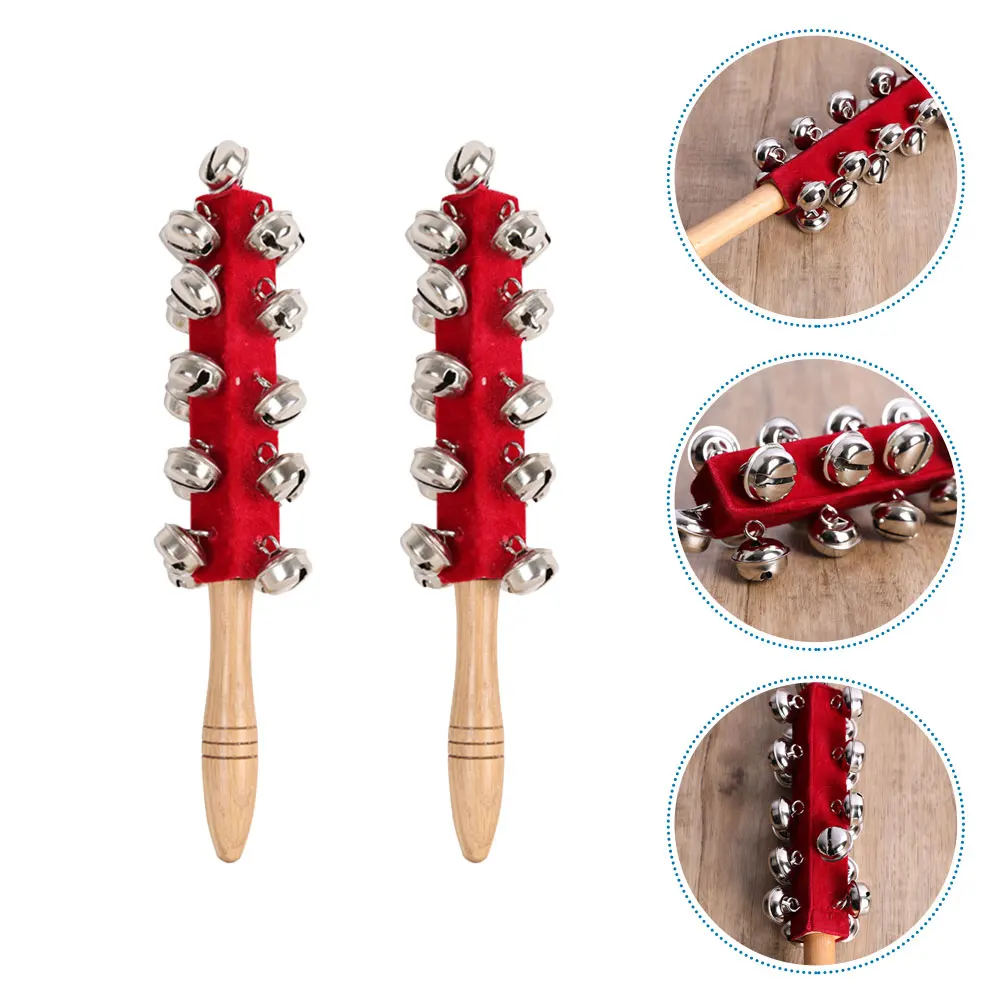 

2 Pcs Hand Bell Children Musical Toys Instrument Kids Children's Baby Handheld Rattle Cloth