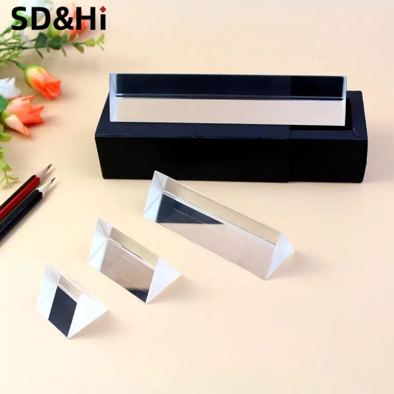 1pc Triangular Prism Rainbow Prism Crystal Glass Photographic Color Physics Children's Light Experiment