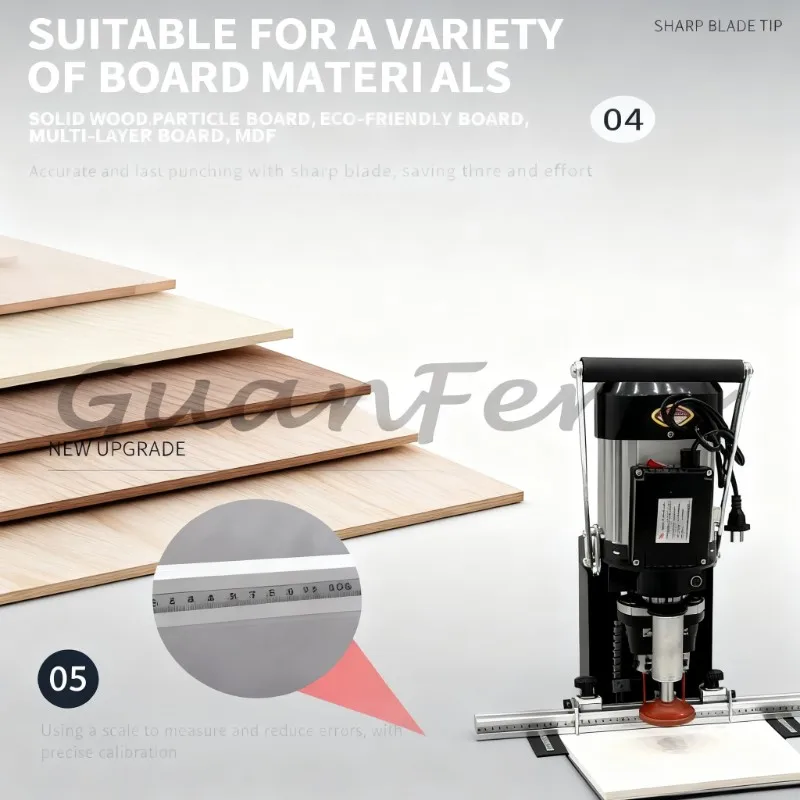 Portable Heavy‑Duty Hinge Boring Drill, Woodworking Hole Drilling Tool for Door Frame Wardrobe Wooden Panels