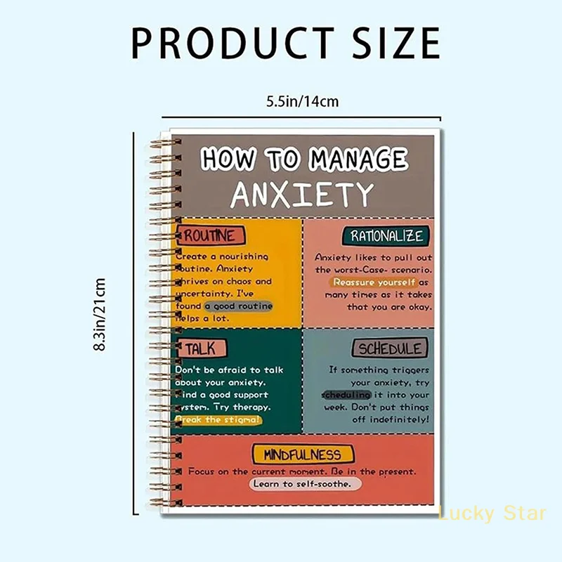 [CCF2]Stress Book, Emotion Regulation Guide, Portable Emotional Regulation Diary For Mental Health At Home And School