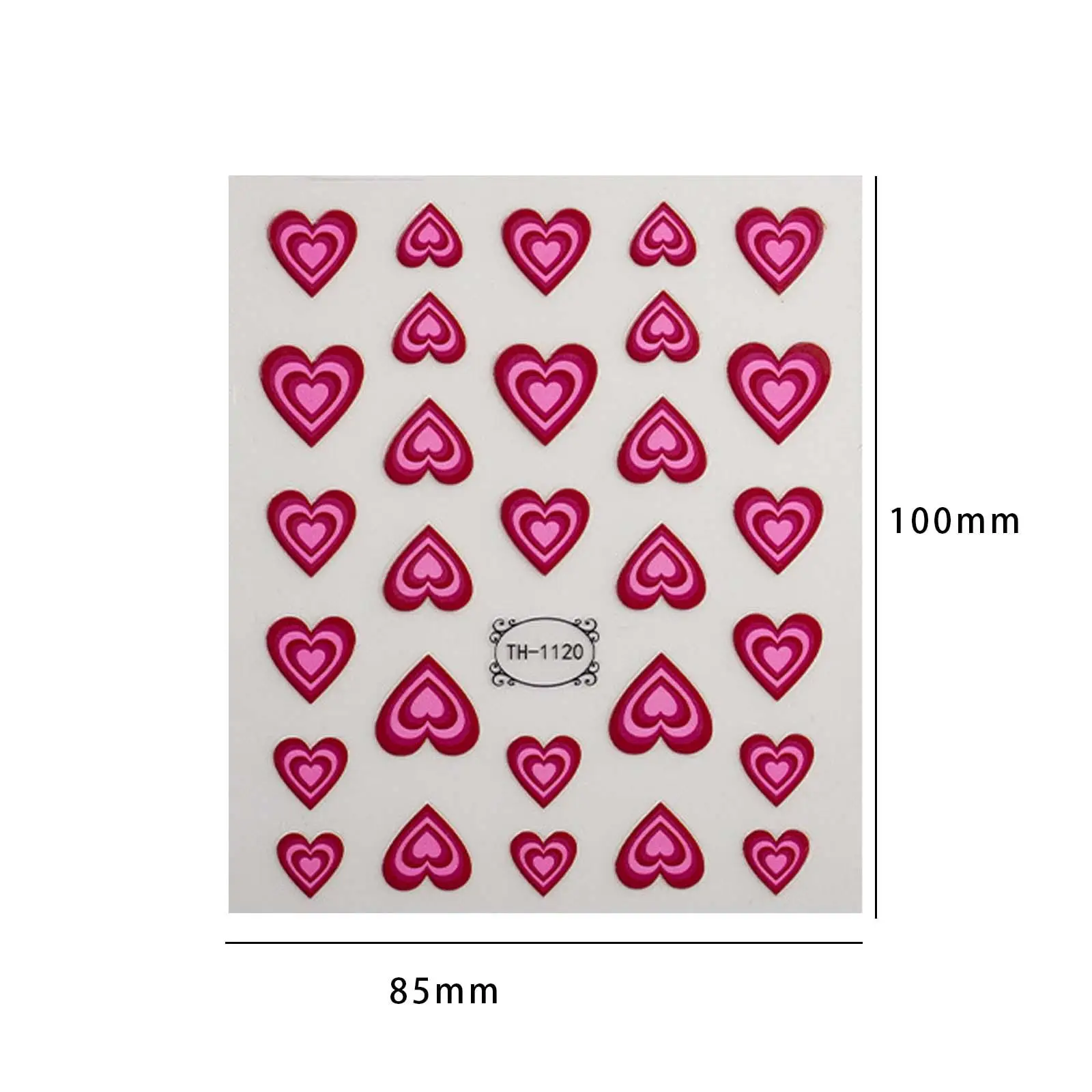 Valentines Day Gifts Heart Love Nail Art Stickers for Acrylic Nail Decoration