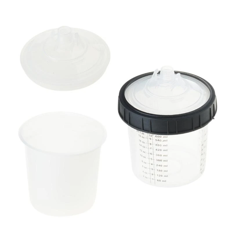 D84F Reusable Plastic Measuring Cup for w/ Dual Scale Paint Mixing Cup Liquid Measure