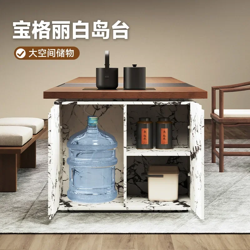 طاولة شاي وكرسي من الخشب الصلب الصيني الجديد، مجموعة حديثة من غرفة المعيشة المنزلية الراقية، مكتب الاستقبال، طاولة شاي راقية #5