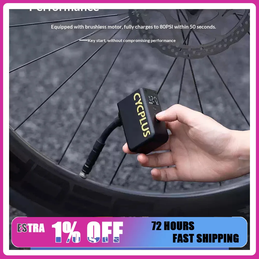 CYCPLUS AS2 Ultra Mini Electric Bike Pump Portable High Pressure Bicycle Tire Inflator