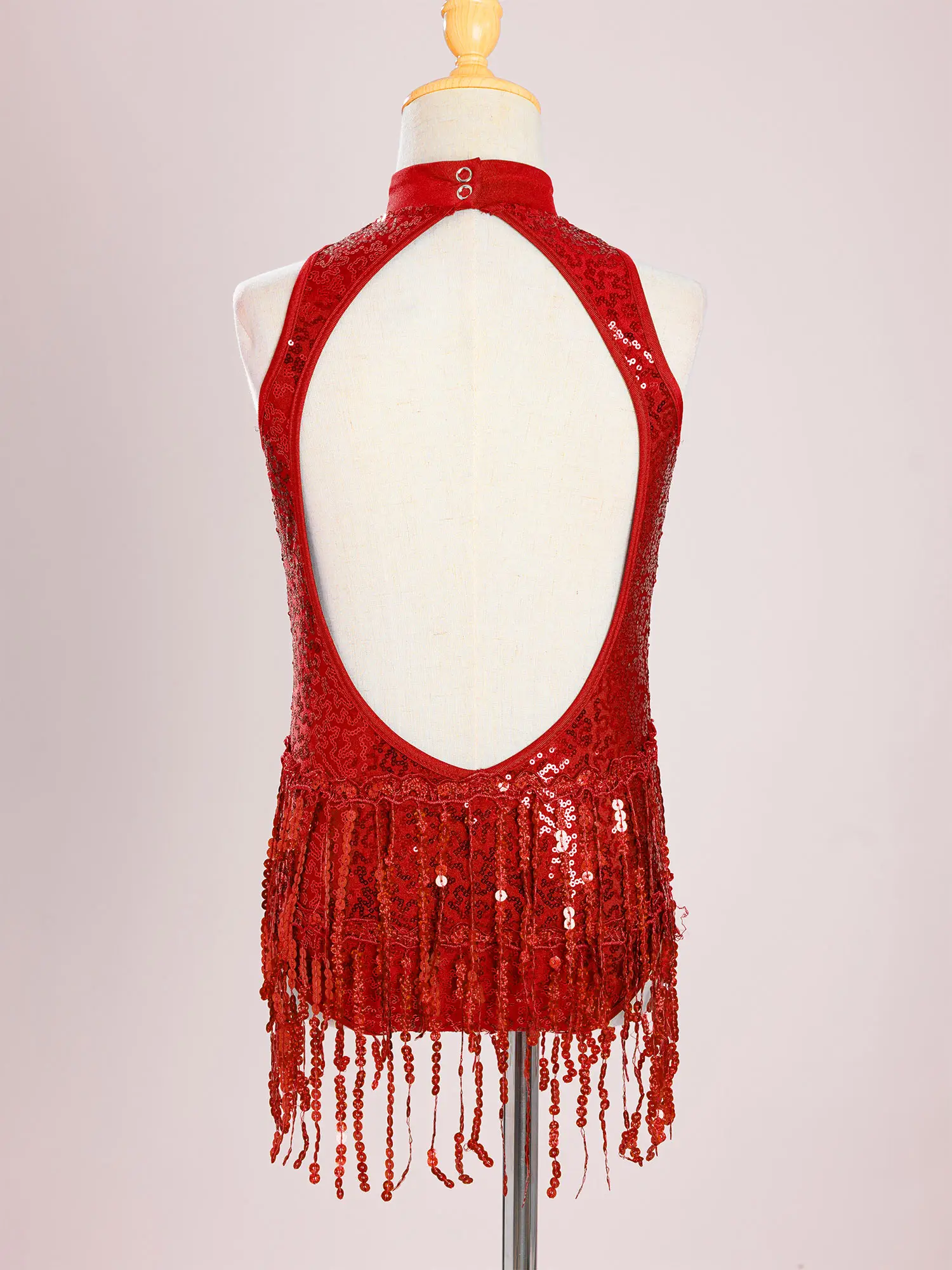 Lantejoulas dança latina franja bodysuit para meninas criança borla collants vestido competição de dança profissional chacha rumba tango wear