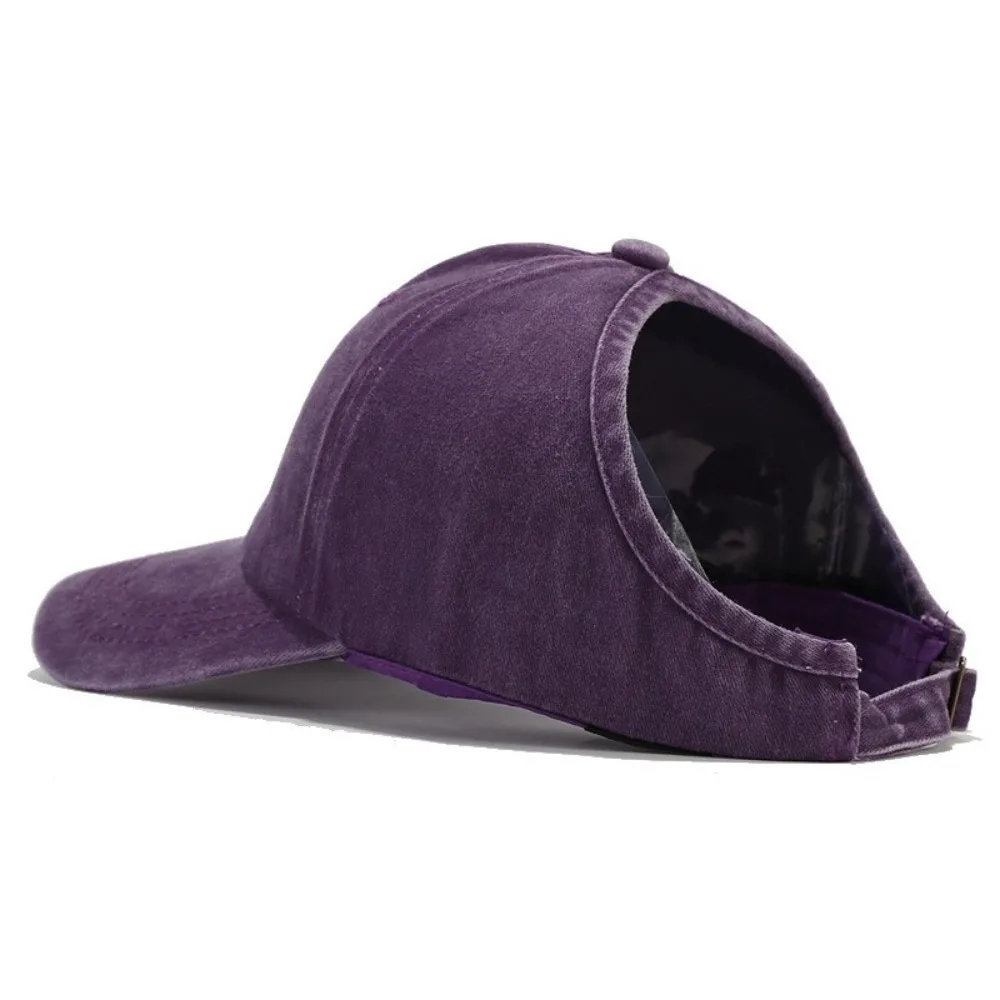 Casual Solid Color Washed Baseball Cap Hip Hop JK Empty Top Hat Adjustable Sunscreen Sun Protection Peaked Hat Girl