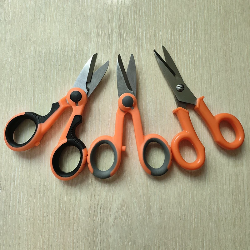 420 Stainless Steel Fishing Scissor Accessories Electrician Portable Scissors Plier Cut PE Braid Line Lure Carp Fishing Tools