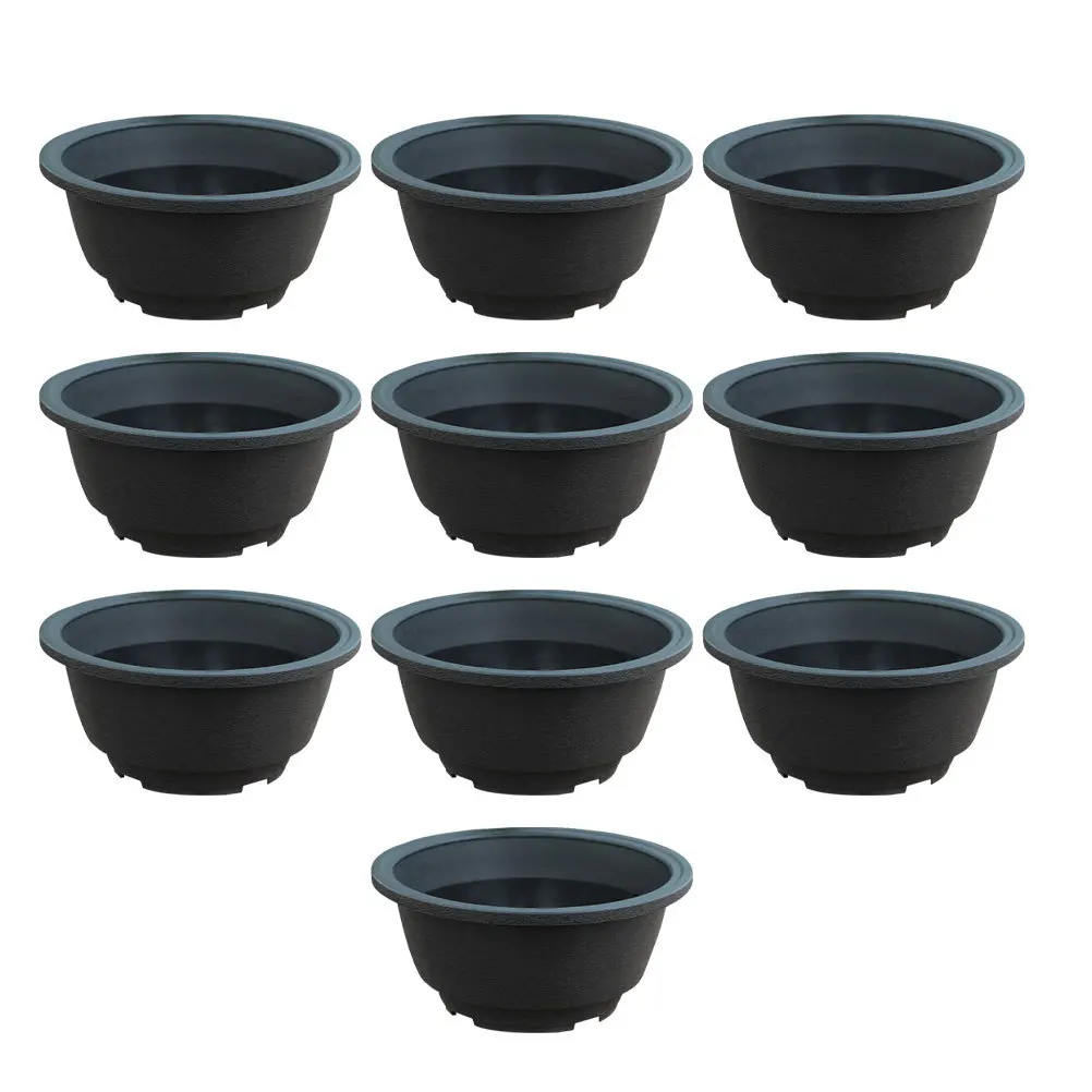

10pcs Succulent Flower Pots Round Plastic Planters For Cacti Small Plants Garden Home Decorative Flowerpots Nursery Planting