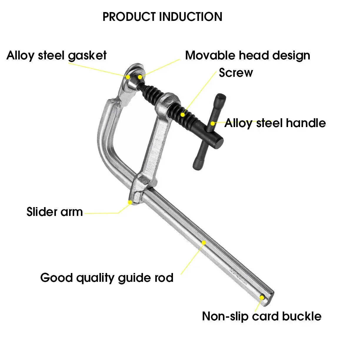 ตัวหนีบงานไม้แบบหนัก 5 ชิ้น ขนาด 250*80 มม. ตัวหนีบเชื่อมเหล็กคุณภาพอุตสาหกรรม ผลิตจากเหล็กตีขึ้นรูป แข็งแรงทนทาน