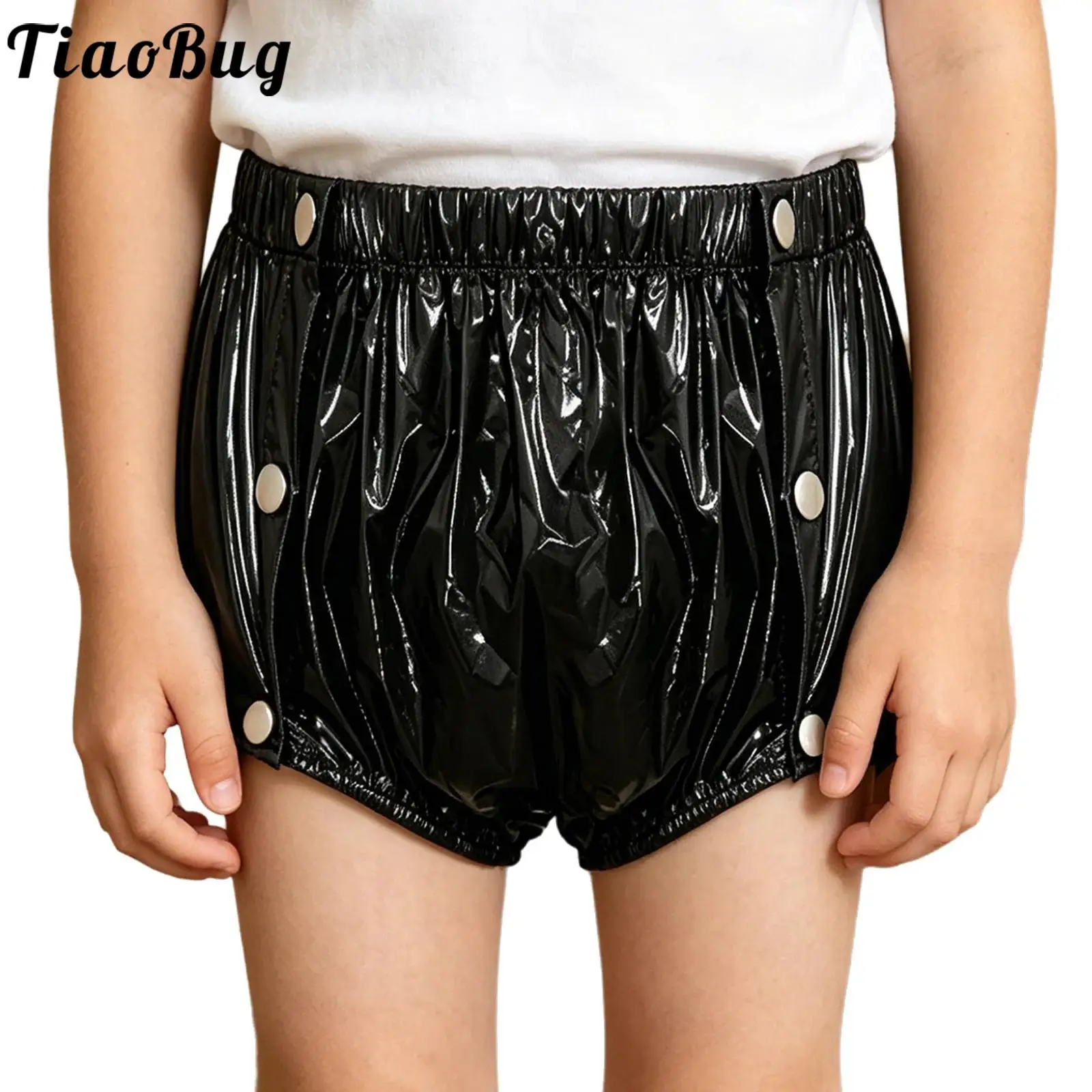 Kids Girls Boy Special Needs Adaptive Clothing Diaper Cover Shorts Elastic Waistband Button Waterproof Reusable Shorts Underwear