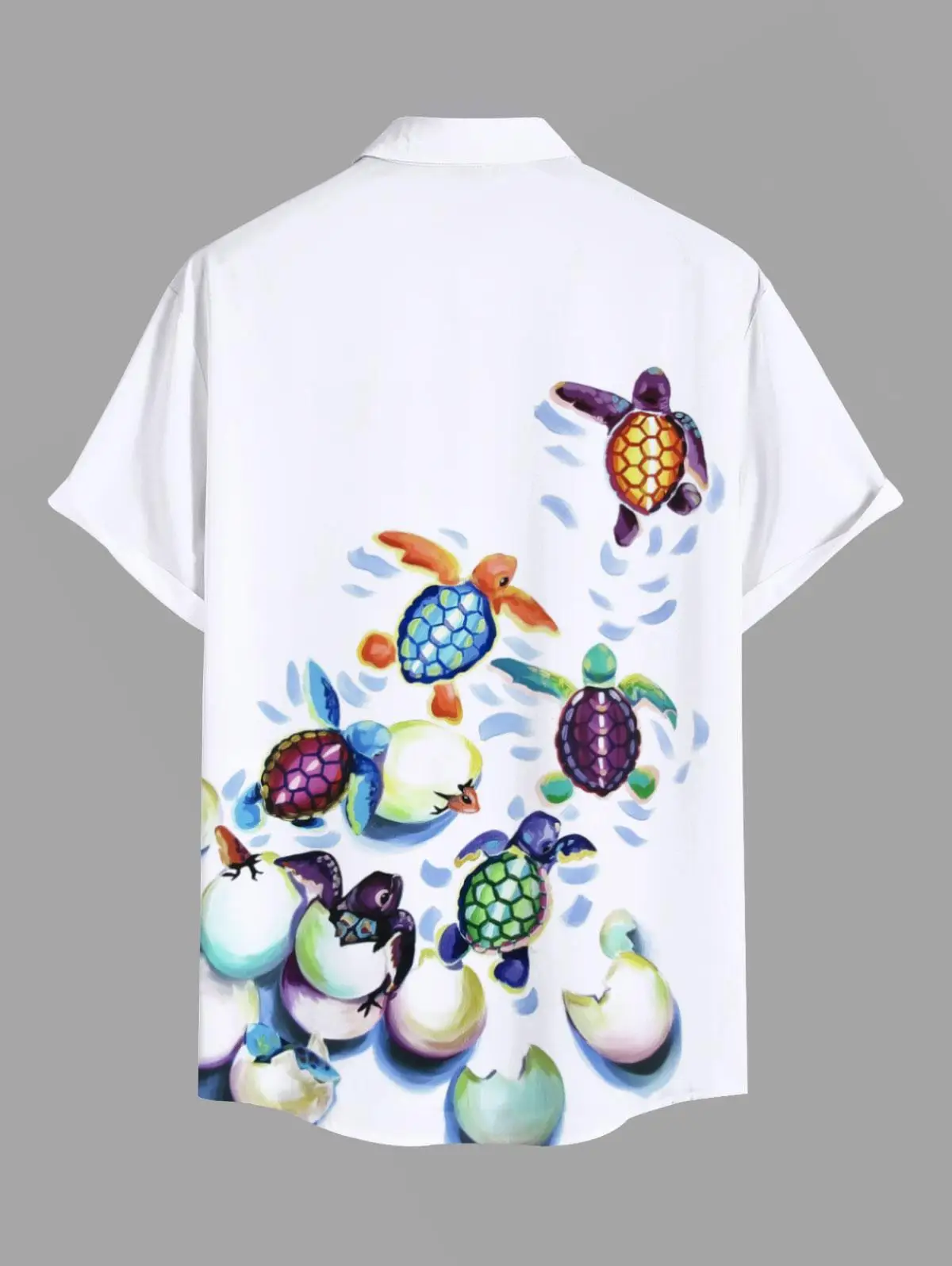 Hawaiian Outfits Shirt for Men, Dress For Women 3D Turtle Eggs Beach Printed Couples Beach Casual Shirt And Dress Suit S-3X