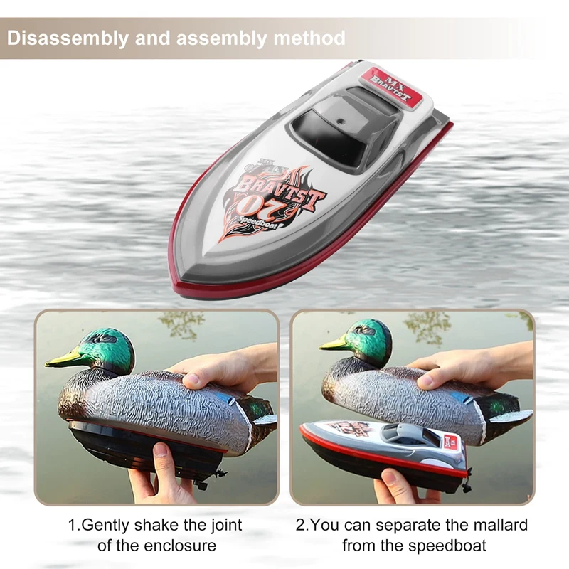 V201 RC Boat RC Duck Boat 2.4Ghz Hunting Motion Remote Control Duck Boat impermeabile per piscina stagno Garden Decor