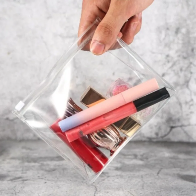 1-12 قطعة بولي كلوريد الفينيل الشفاف تخزين السفر المنظم واضح حقيبة مستحضرات تجميل التجميل حقيبة مستحضرات التجميل حقيبة أدوات الزينة غسل أكياس #5
