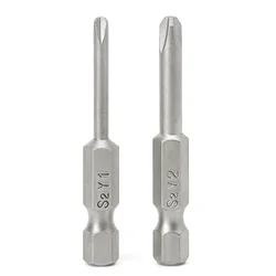 2 Pcs 50mm 1/4'' Shank Tri-wing Y Tip Head Screwdriver Bits Set