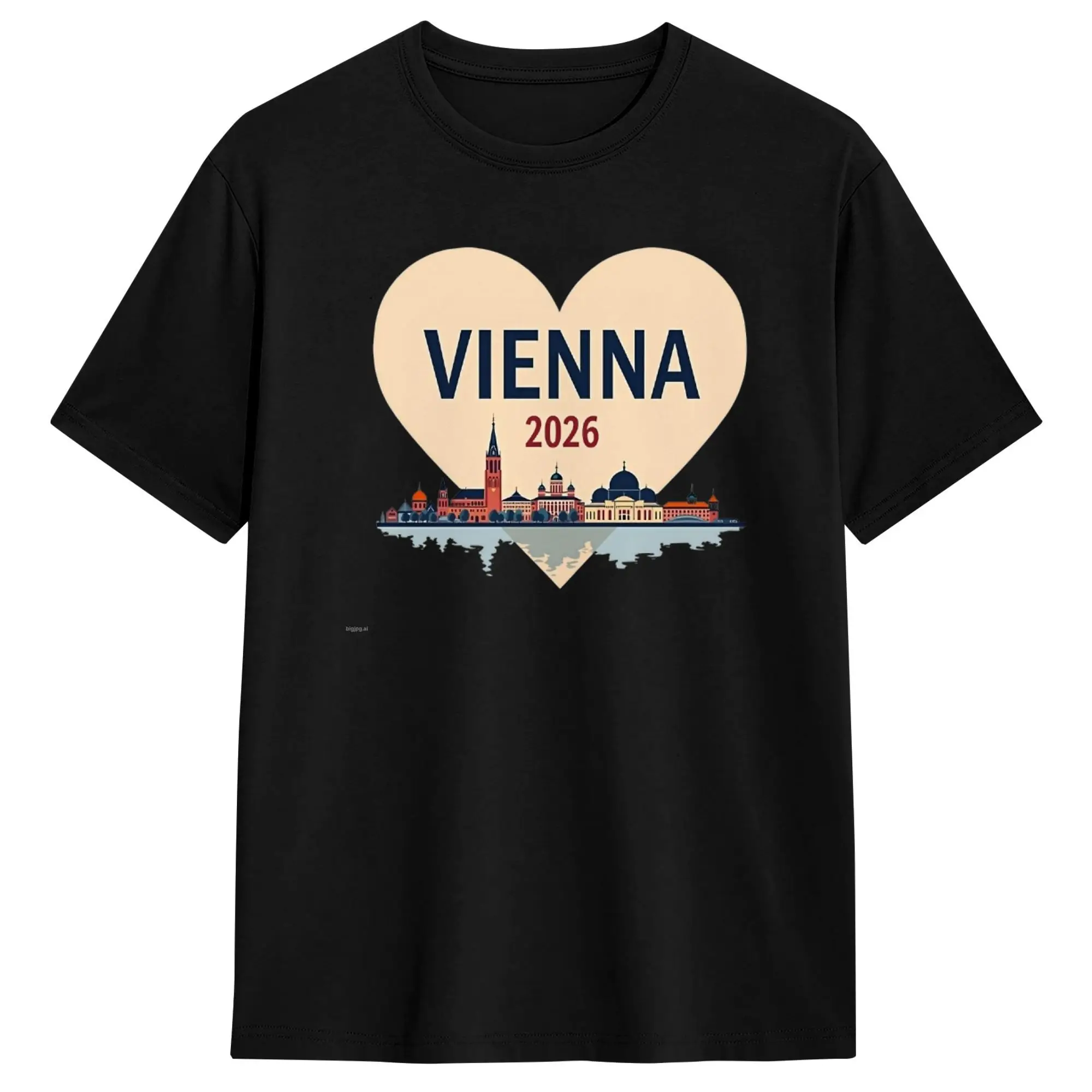Men Women T-Shirt Vienna 2026 - Skyline Heart City Souvenir T Shirts Harajuku  Summer Tee Shirt Funny 100 Cotton Tops Gift