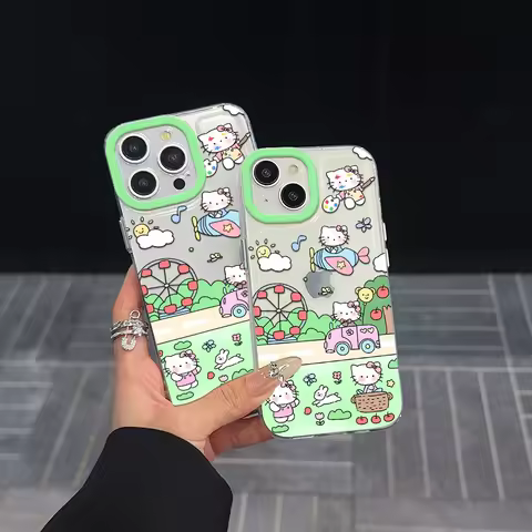 Hello Kitty Clear Space Phone Case for Samsung S10 S20 S21 S22 S23 S24 Fe Plus Ultra A35 A20 Note10 20 4G 5G Transparent Cover