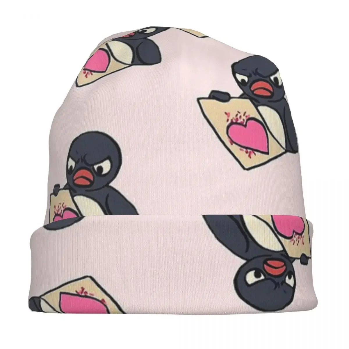 I Draw Angry Penguin Unisex Pullover cap Angery Pingu Beanies hat for men and women outdoor hat