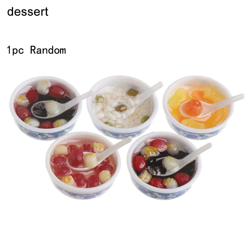 1PC Random Chinese  DIY  Accessories Dollhouse Decoration Kitchen Fake Food Miniature  house