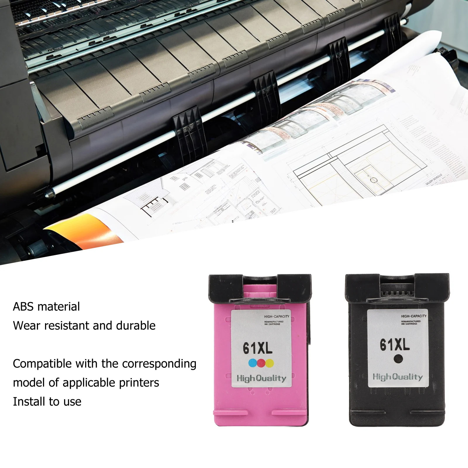 

Цветной картридж, простой сменный картридж с чернилами, износостойкий, широкий, применимый для 1000, 1010, 4500 4501